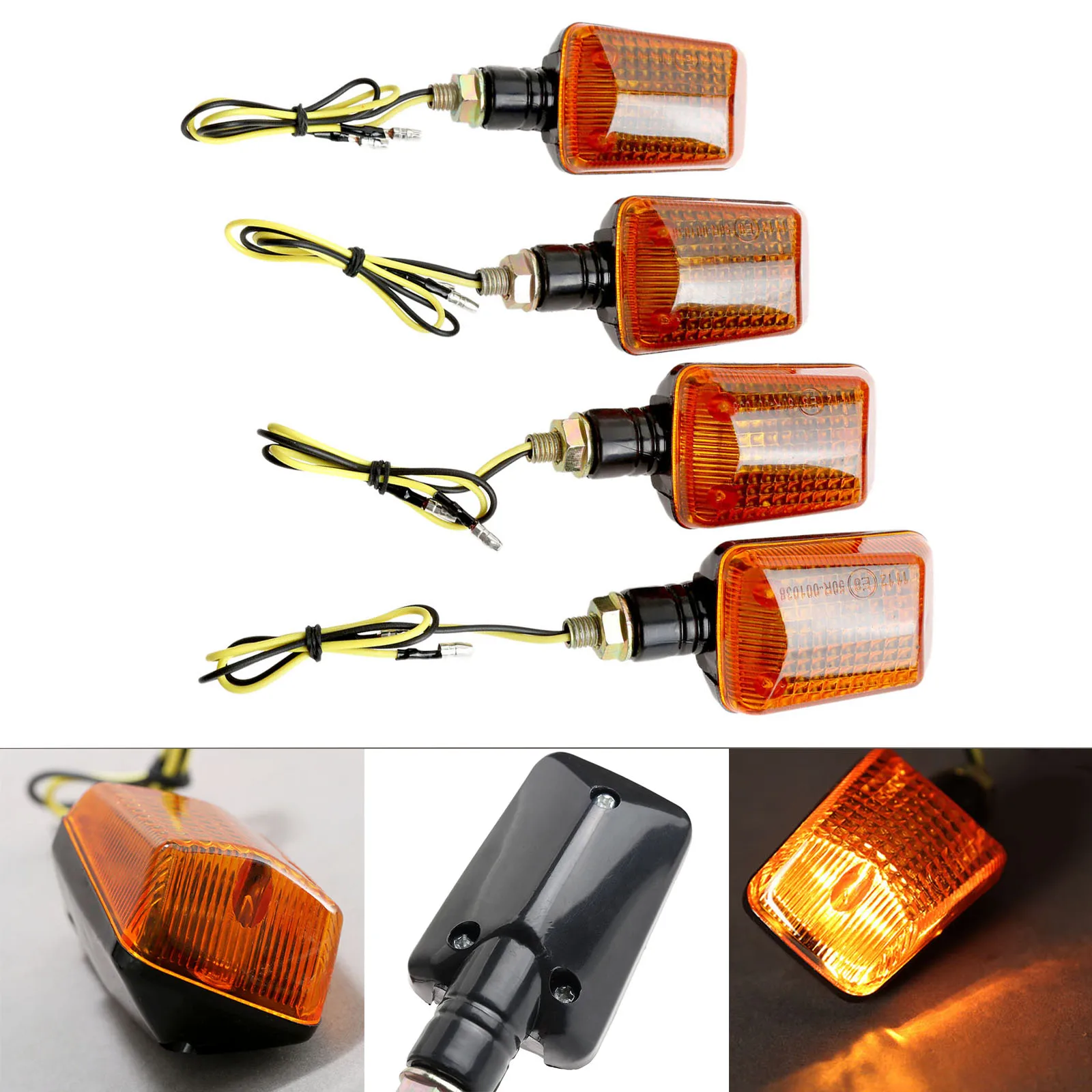 4 шт Универсальный мотоцикл сигнала поворота Световые индикаторы лампа 12V