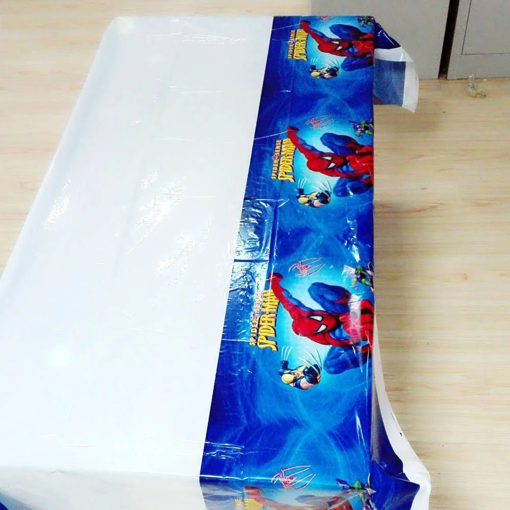 tablecloth 108x180cm Супергерой Человек-Паук День рождения украшения принадлежности дети посуда тарелки чашки баннер скатерть для душа ребенка сувениры мальчик подарки - Цвет: tablecloth 108x180cm