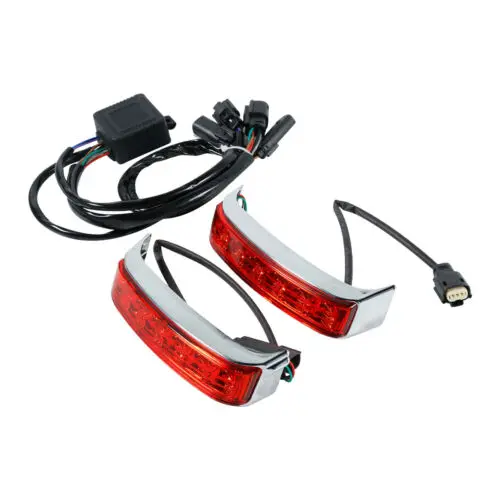 Мотоциклетная сумка светодиодный стоп-сигнал Поворотный Светильник Red Len для Harley