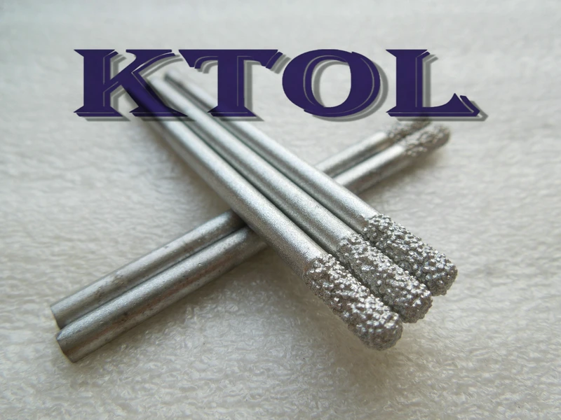 Фрезы для гравировки алмазного камня с плоским дном 5 шт. 4x8 мм торцевые