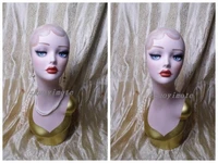 high quality fiberglass vintage female mannequin dummy head bust manikin heads for earrings wigs hat jewelry display