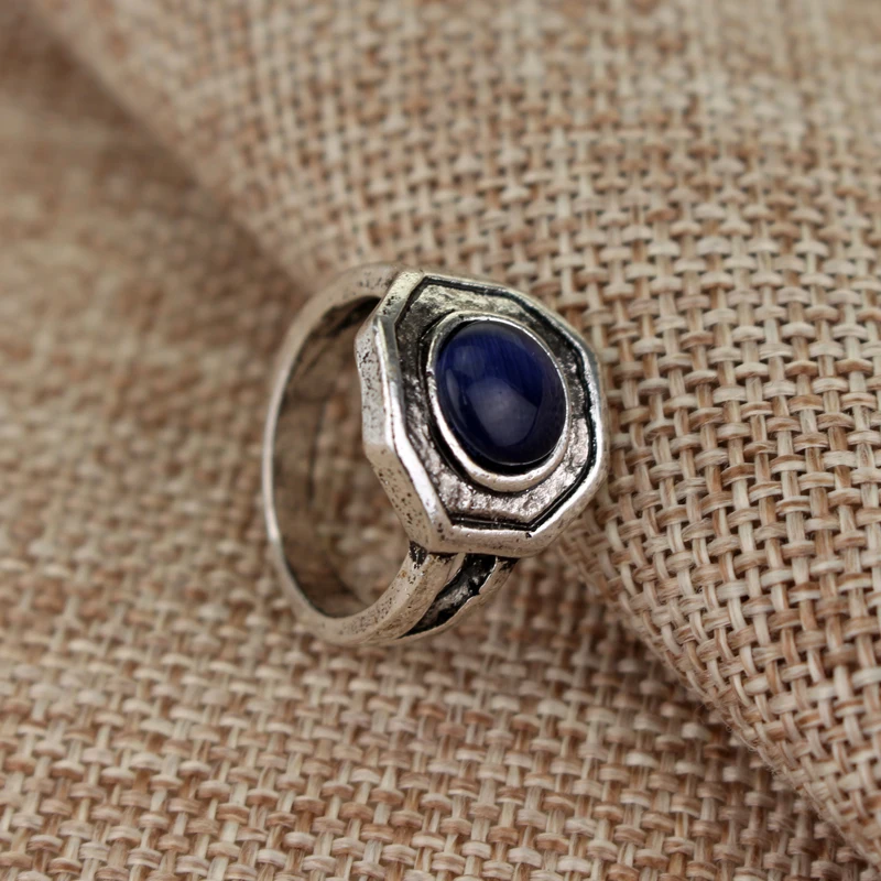 Вампира Дневники оригиналы Семья кольца с украшением в виде синих кристаллов и