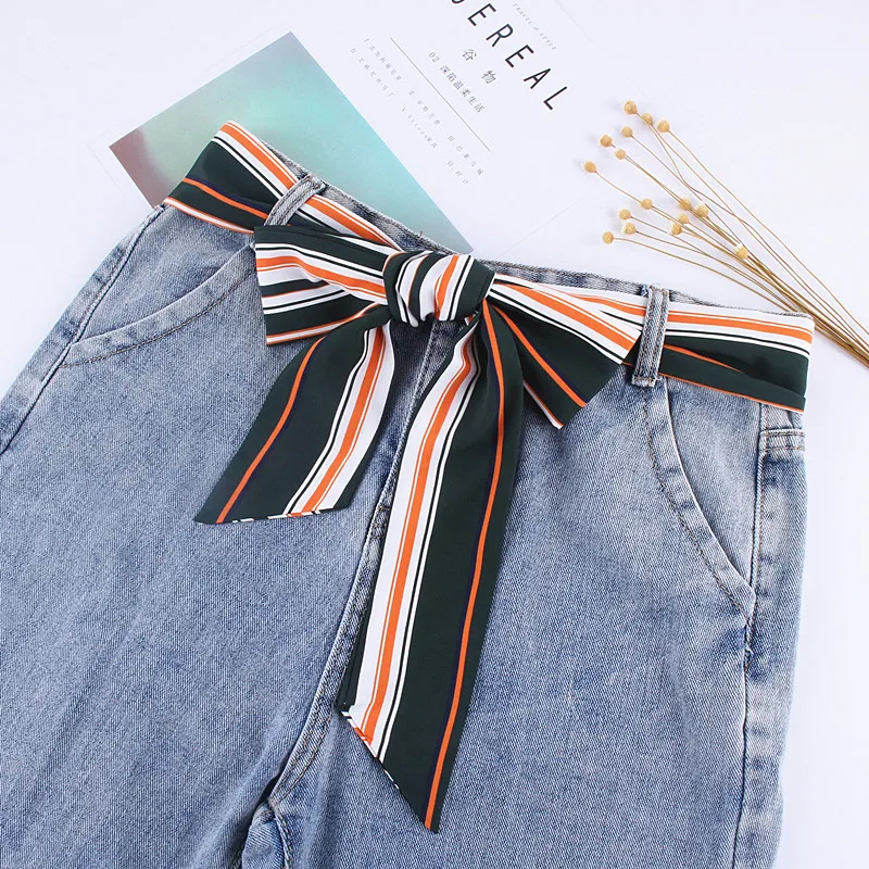 Дизайнерские тканевые ремни для женщин ленты в Корейском стиле с леопардовым