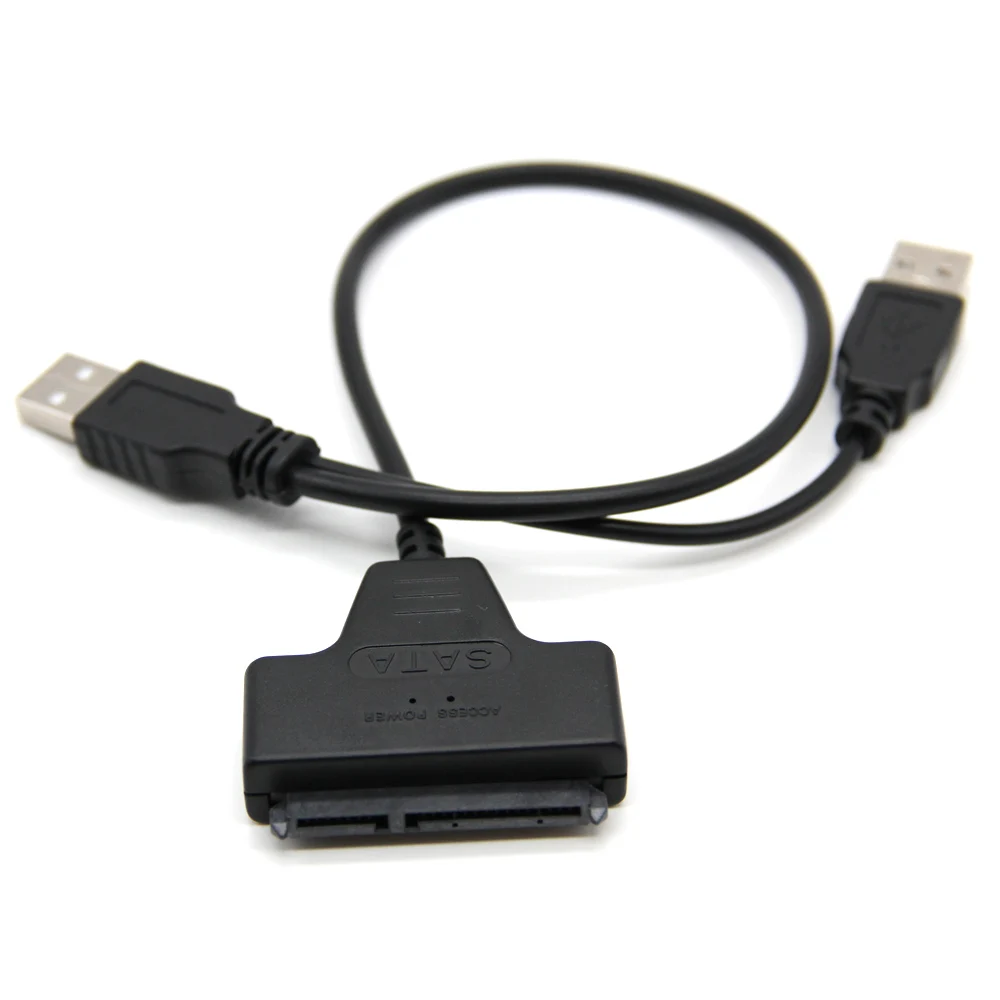 Адаптер для жесткого диска с двойным USB 2 0 на Sata 22 Pin 5 дюйма преобразователь серии