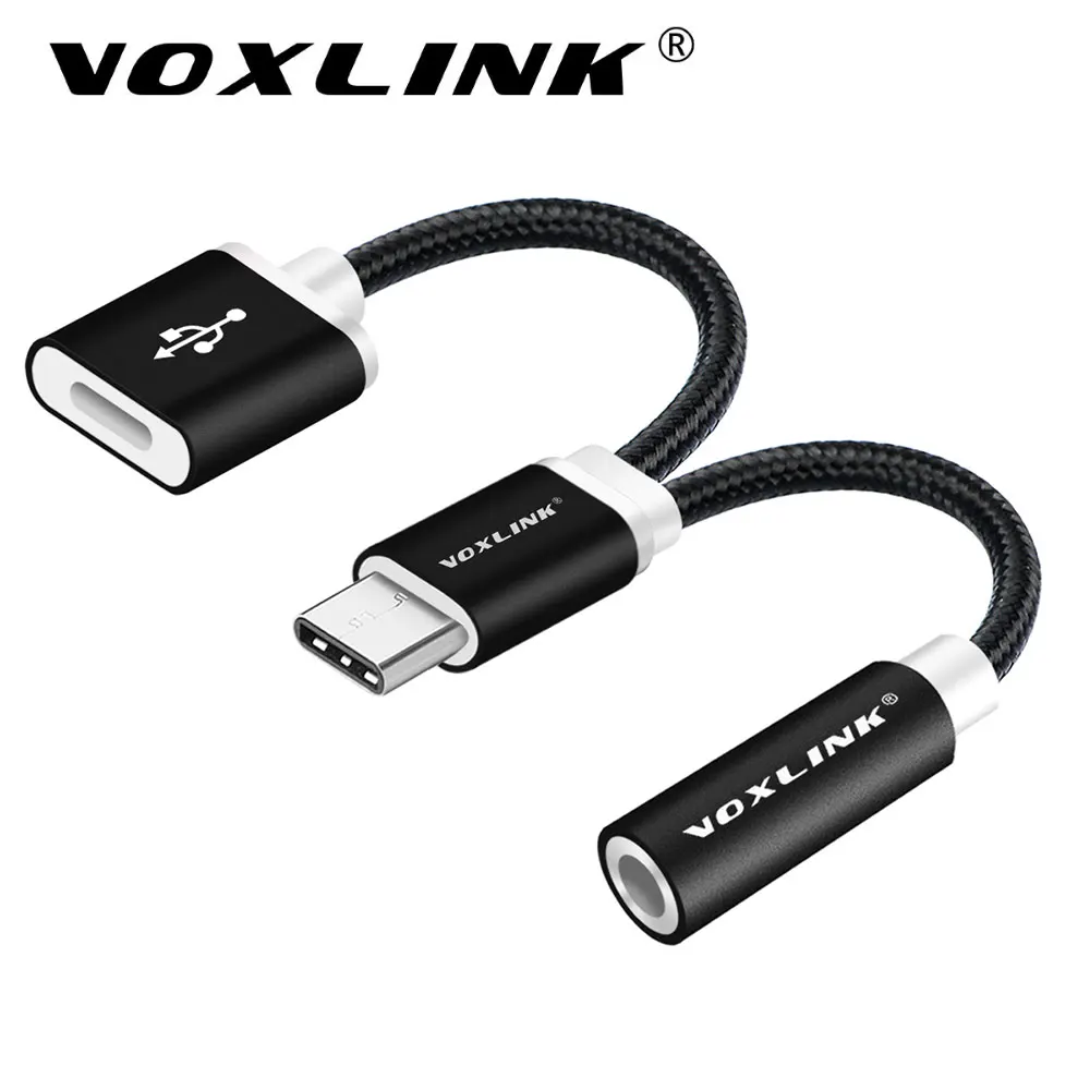 VOXLINK USB C кабель Тип usb до 3 5 мм аудио разъем для наушников зарядки адаптер Letv 2/Xiaomi