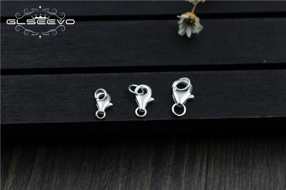 10 шт. стерлингового серебра 925 пробы DIY браслет пряжки для ожерелья пружинная