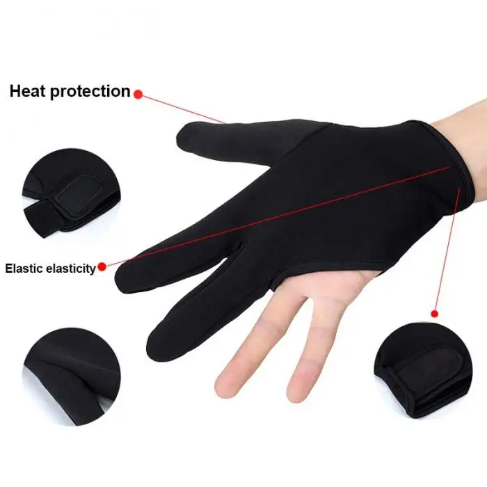 Парикмахерские перчатки с тремя пальцами термостойкая защита пальцев выпрямление волос завивка, укладка аксессуары Горячая МДФ