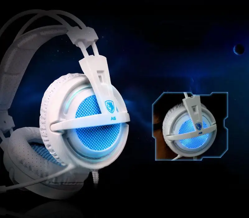SADES A6 USB 7,1 стерео проводные Игровые наушники, игровая гарнитура с микрофоном, голосовое управление для ноутбука, компьютера, геймера