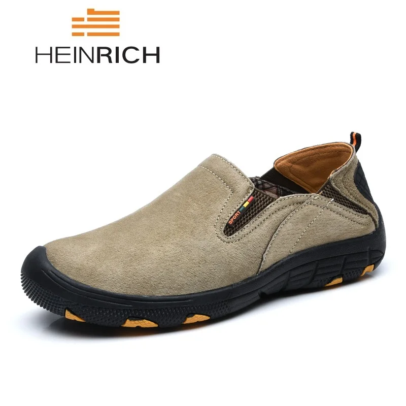 HEINRICH Men Casual Leather Shoes High Quality Autumn Winter Loafers Big Size Zapatillas Deportivas Hombre | Обувь