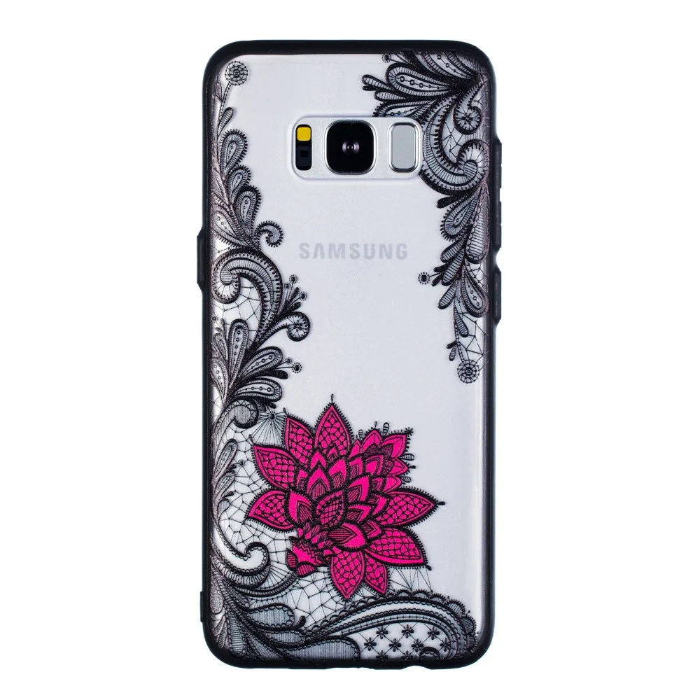 Sexy Floral Case For Samsung S8 Plus Cover Galaxy S9 fashion Hard PC+TPU |