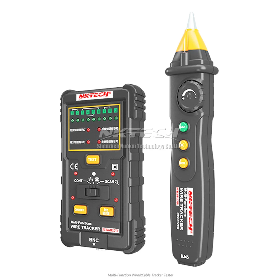 Кабельный тестер NKTECH NK6817 для обнаружения телефонных кабелей LAN RJ45 RJ11 BNC STP UTP