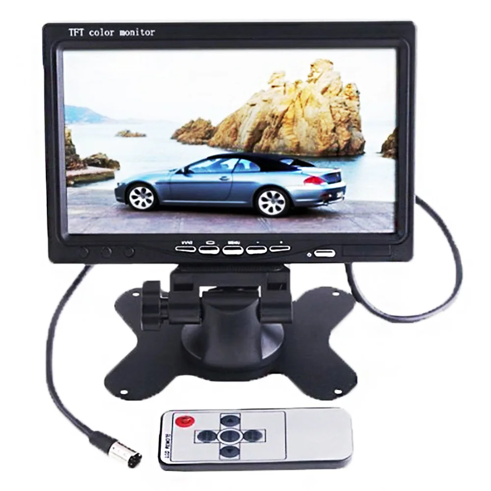 Цветной автомобильный монитор 7 &quotTFT LCD 2 видео вход подголовник DVD