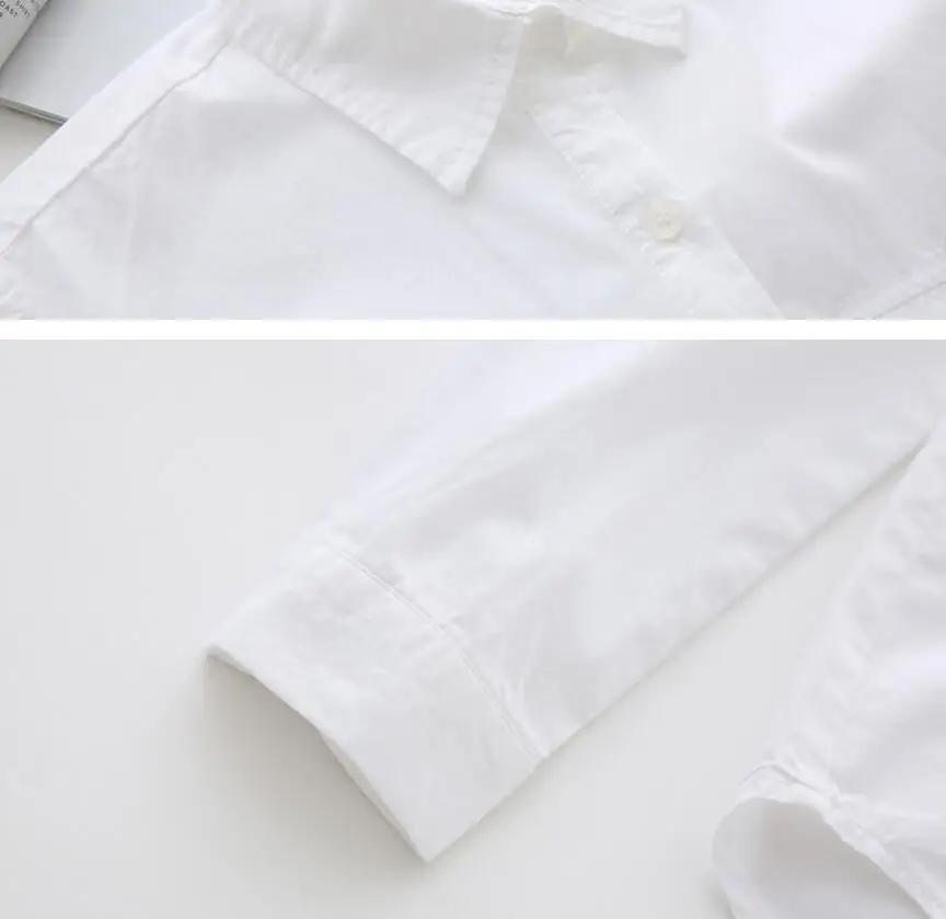 Блузка Dioufond Женская с длинным рукавом хлопковая рубашка для работы и школы