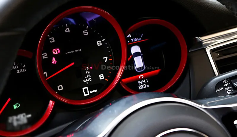 

NEW!! For Porsche Macan 2014 2015 2016 RED ABS Inner Dashboard Display Decorative Trim 3pcs