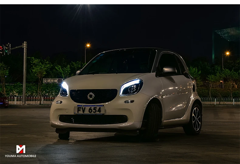 Автомобильный Стайлинг для BENZ smart head светильник s angel eyes 2015-2018 LED light bar Q5 bi xenon lens Bulb