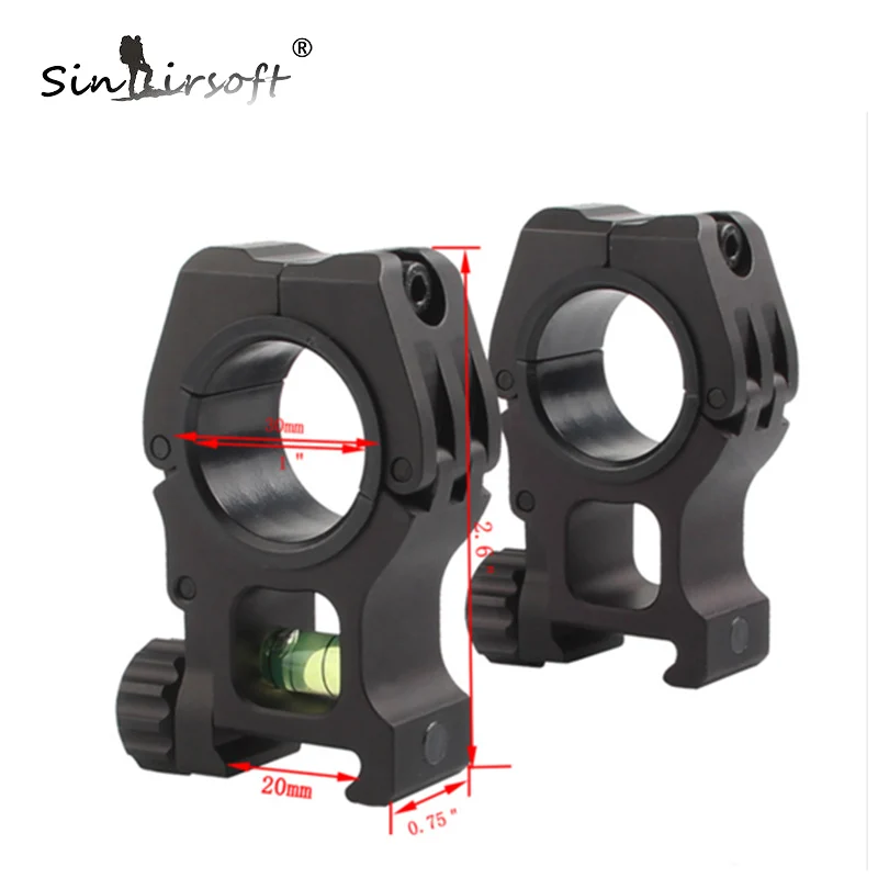 SINAIRSOFT M10 стальное кольцо с раздельным винтовочным креплением QD 25 мм/30 мм