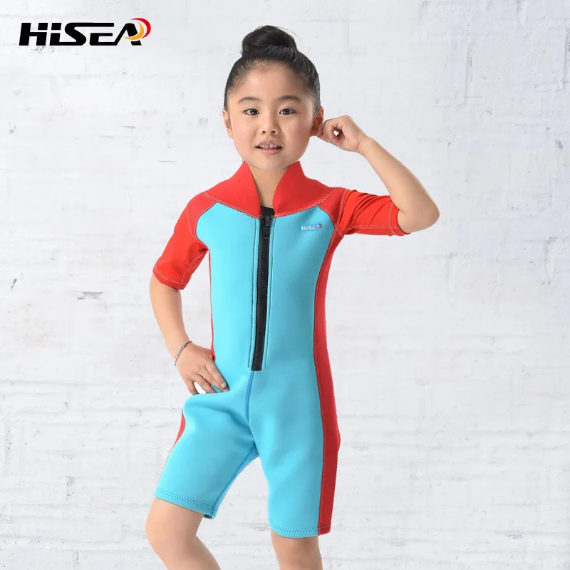 Детские 2 мм неопреновые гидрокостюмы с короткими рукавами костюмы для дайвинга
