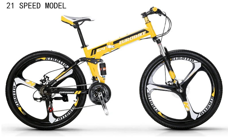 Eurobike 26 дюймов складной горный велосипед дисковый тормоз 21 скорость 160 185 Rider
