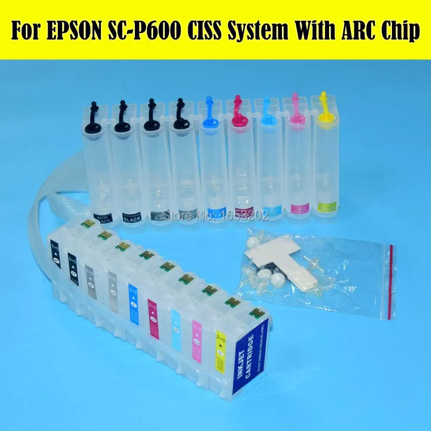 9 цветов/комплект электронная сигарета EPSON P600 Ciss с индикатором уровня чернил чип