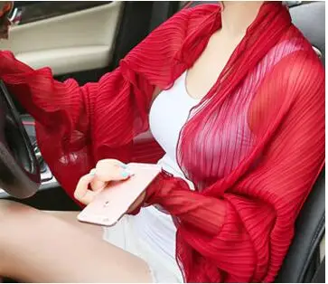 Новинка 2019 Корейская летняя фотошаль однотонная рельефная Солнцезащитная