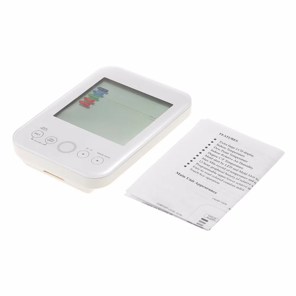 

Touch household indoor/outdoor Thermometer Digital display Moldy indication display comfort display