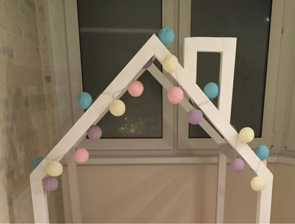 2019 новый дизайн милая гирлянда с хлопковыми шариками пони сказочные огни Свадьба