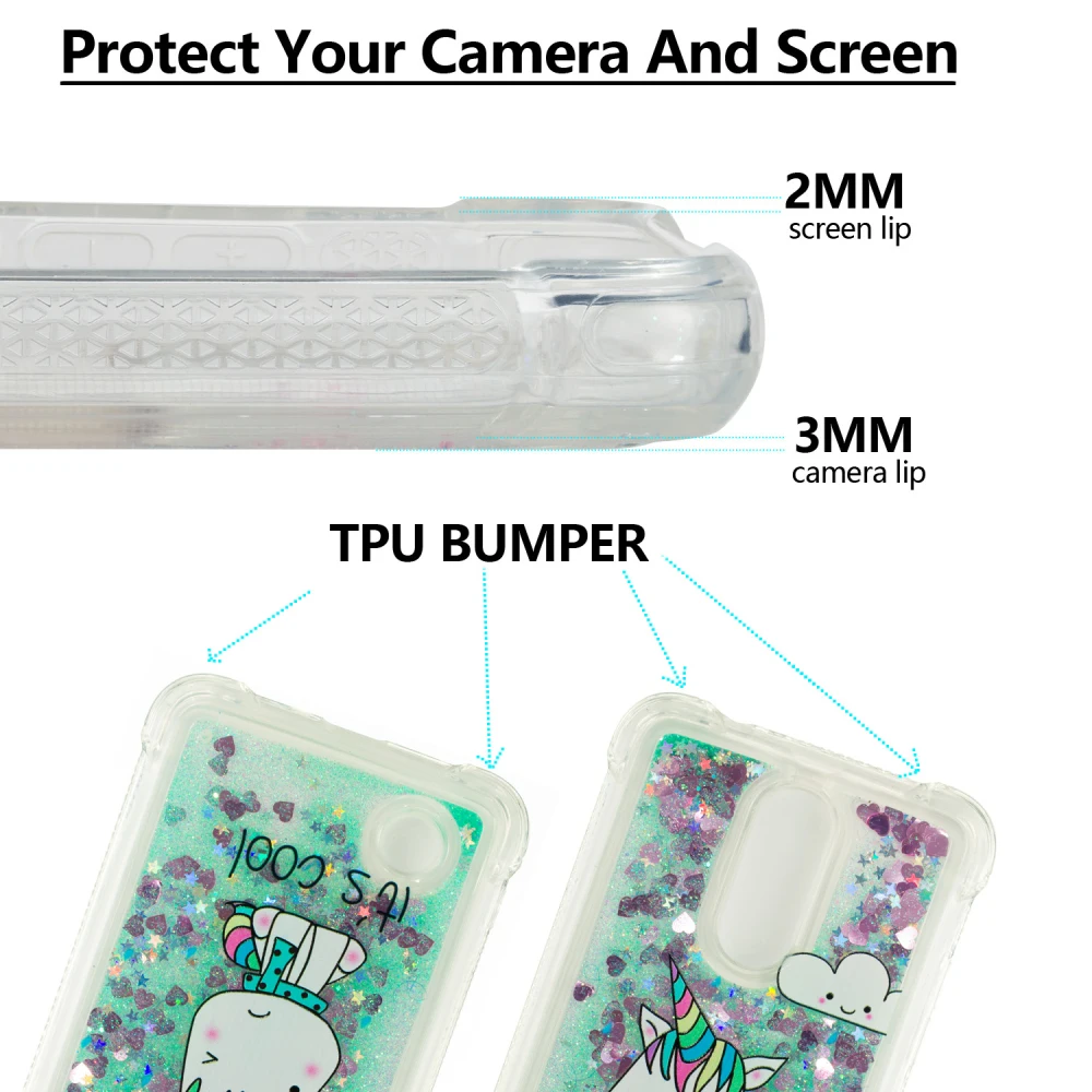 Supeso Phone Case For LG Dynamic Liquid Glitter soft back cover for K4 2017 EU | Мобильные телефоны и аксессуары