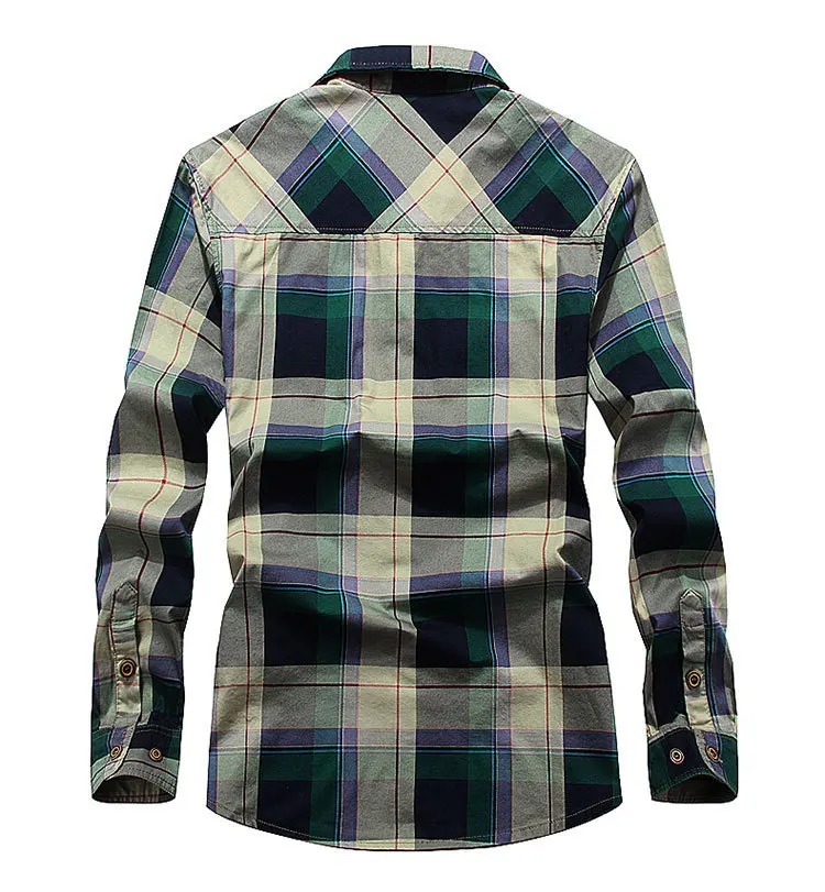 Nian Jeep, Повседневная рубашка, хлопок, Клетчатая Мужская рубашка, Chemise Homme Camisa Masculina, мужские рубашки размера плюс, 3XL, XXXXL