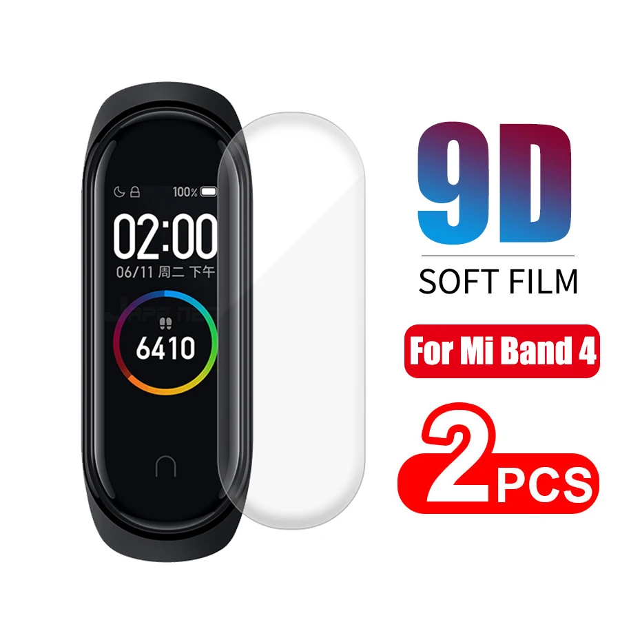 2 шт Защитная пленка для Xiaomi Mi Band 4 3 Смарт Браслет Полный экран протектор