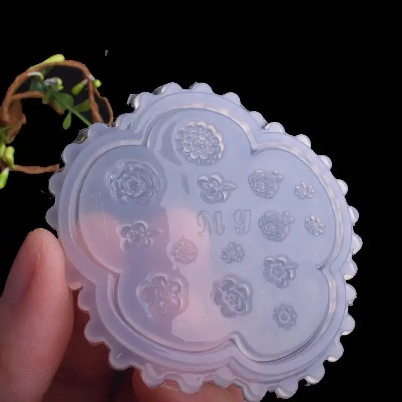 4 стиля прозрачная 3D форма для дизайна ногтей новая силиконовая цветы листья