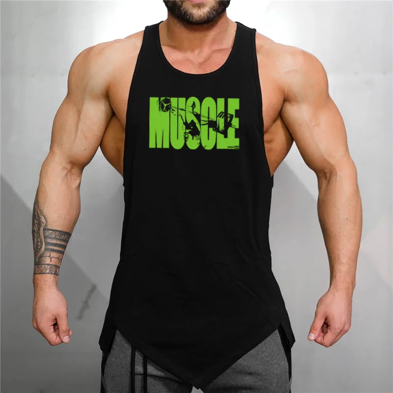Майка Muscleguys Мужская Спортивная Однотонная рубашка без рукавов одежда для