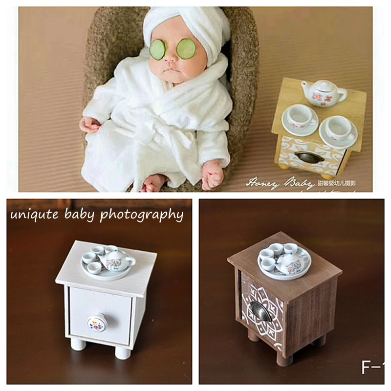 Маленький чайный столик + чайник + чайная чашка реквизит для фотосъемки новорожденных Детский креативный милый аксессуар