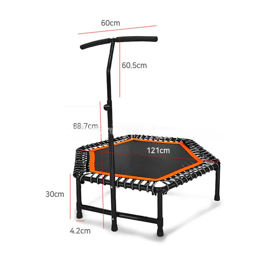 Шестиугольная форма 48 дюймов практичный трамплин для женщин и взрослых защитный