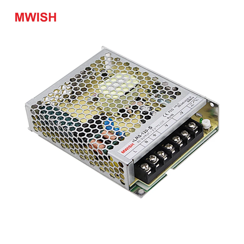 Mwish LRS импульсный источник питания 120 5 один выход ac к dc Вт В в блок