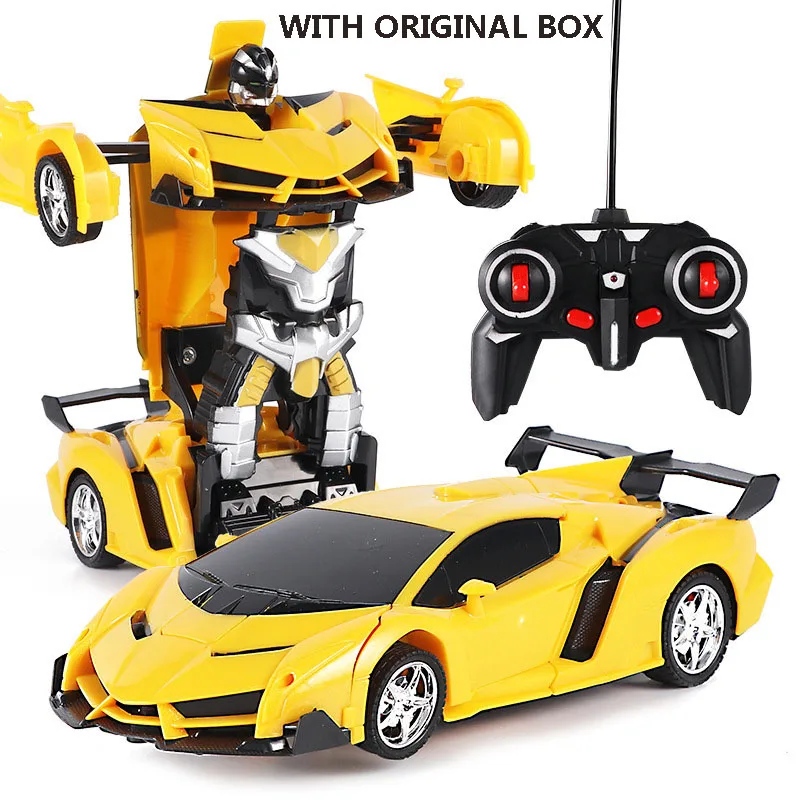 H. With original box Трансформатор Rc 2 в 1 Rc автомобиль Вождение спортивные автомобили привод трансформации модели роботов Дистанционное управление автомобиль Rc боевые игрушки подарок - Цвет: H. With original box