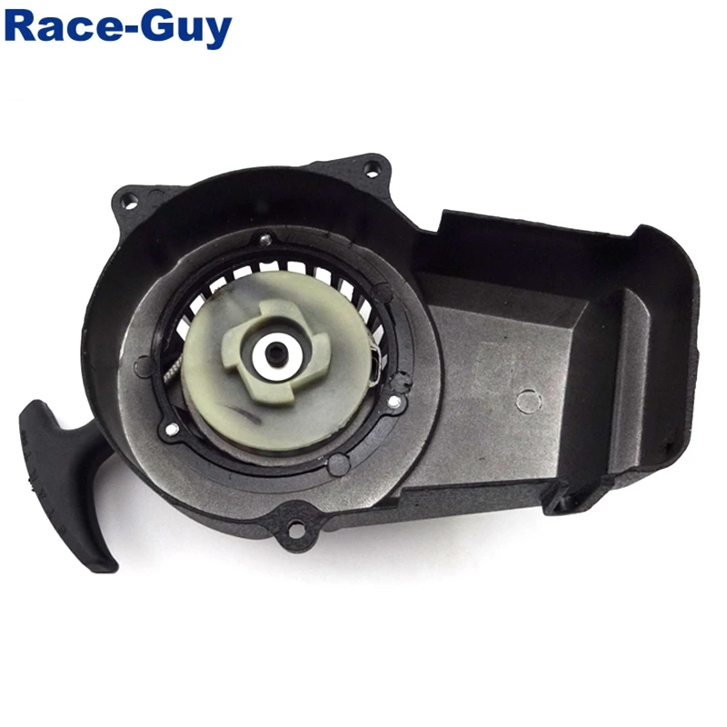 Черный алюминиевый легкий стартер с отдачей для 2-тактного карманного велосипеда