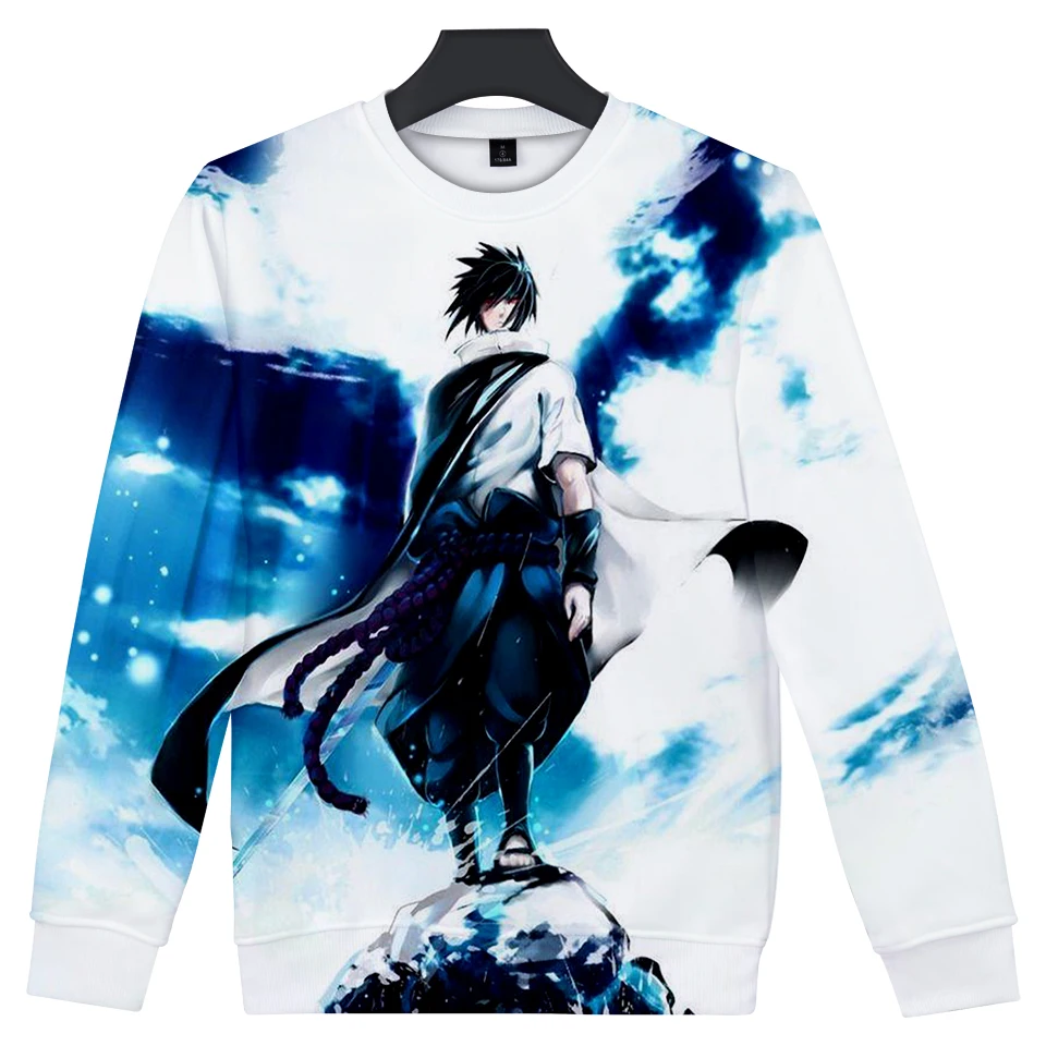 Uzumaki Naruto Uchiha Sasuke/красивая летняя повседневная футболка с длинными рукавами унисекс, джемпер для влюбленных родителей и ребенка