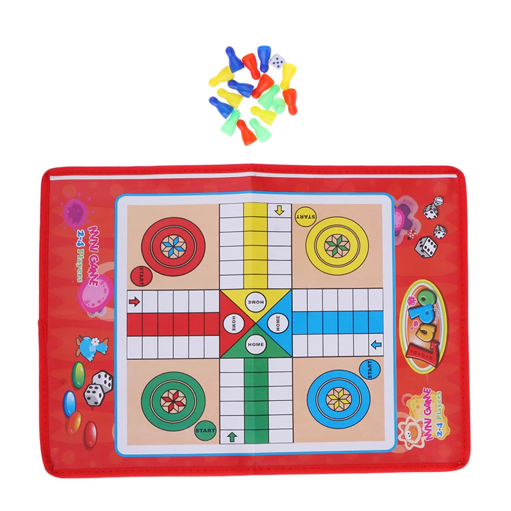 

Ludo Chess Game For Family Children Portable Kids Chess Board Game for Park Travelling Outside Activity