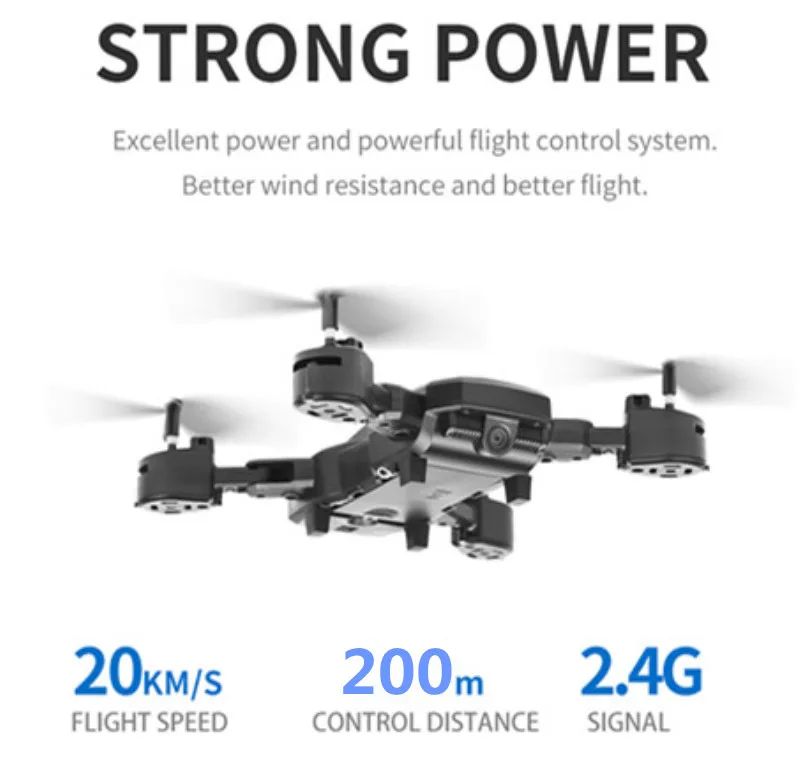 Складной Дрон с Wi Fi FPV пультом дистанционного управления камерой 1080P HD управление