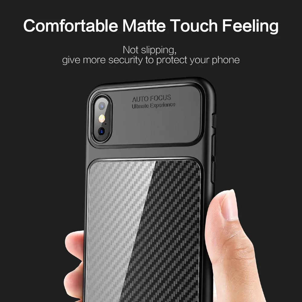 KISSCASE Case For iPhone 6 Plus S 6S Luxury Fiber Carbon Mirror Cases 7 8 XS Max XR 5S Capinhas Coque |