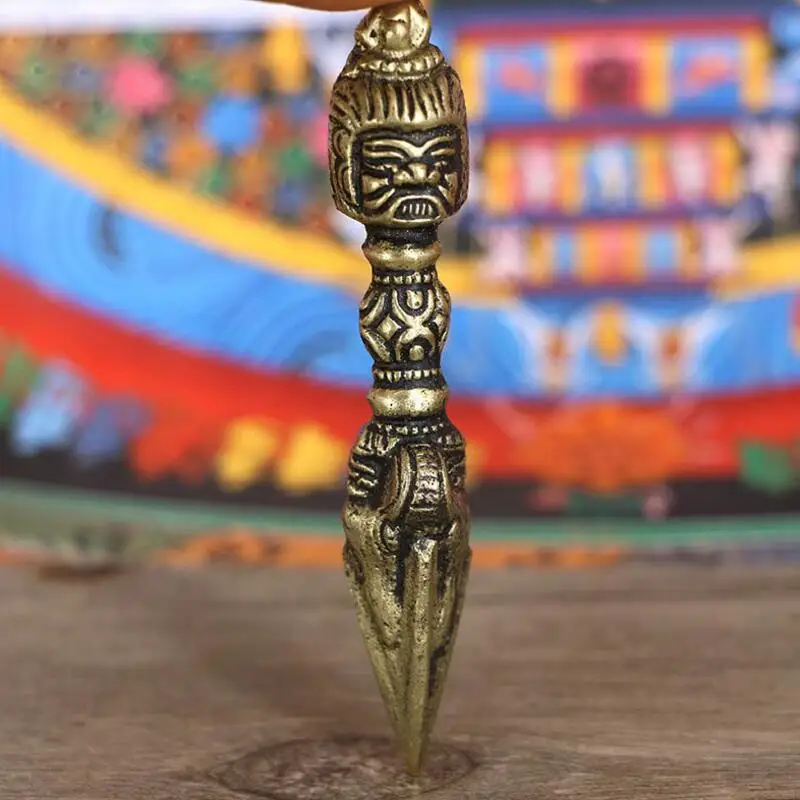 Тибет Vajrayana Малый инструмент Buddist Brass Пест Ваджра с различными