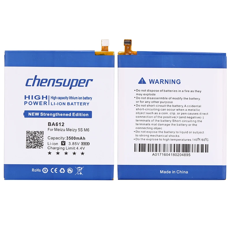 Аккумулятор chensuper на 3500 мач для Meizu Meizy 5S M6 12M M5M612Q M5S BA612 + бесплатные инструменты |