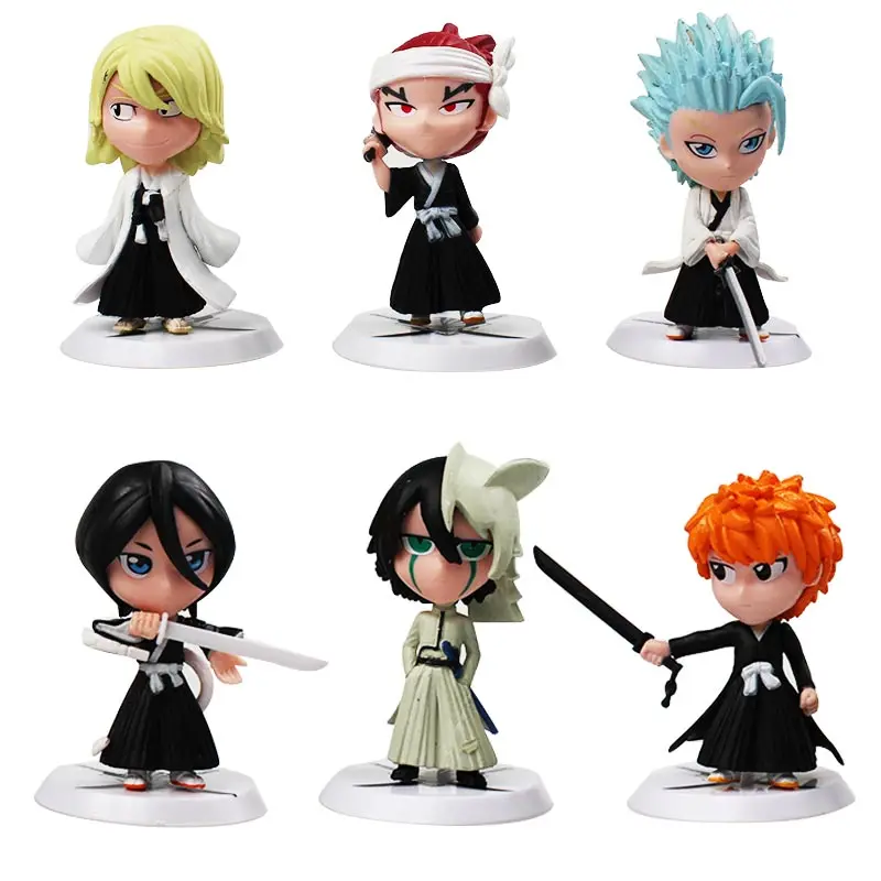 6 шт./лот аниме отбеливатель Ichigo Kurosaki Orihime Inoue фигурки из ПВХ Коллекционная модель