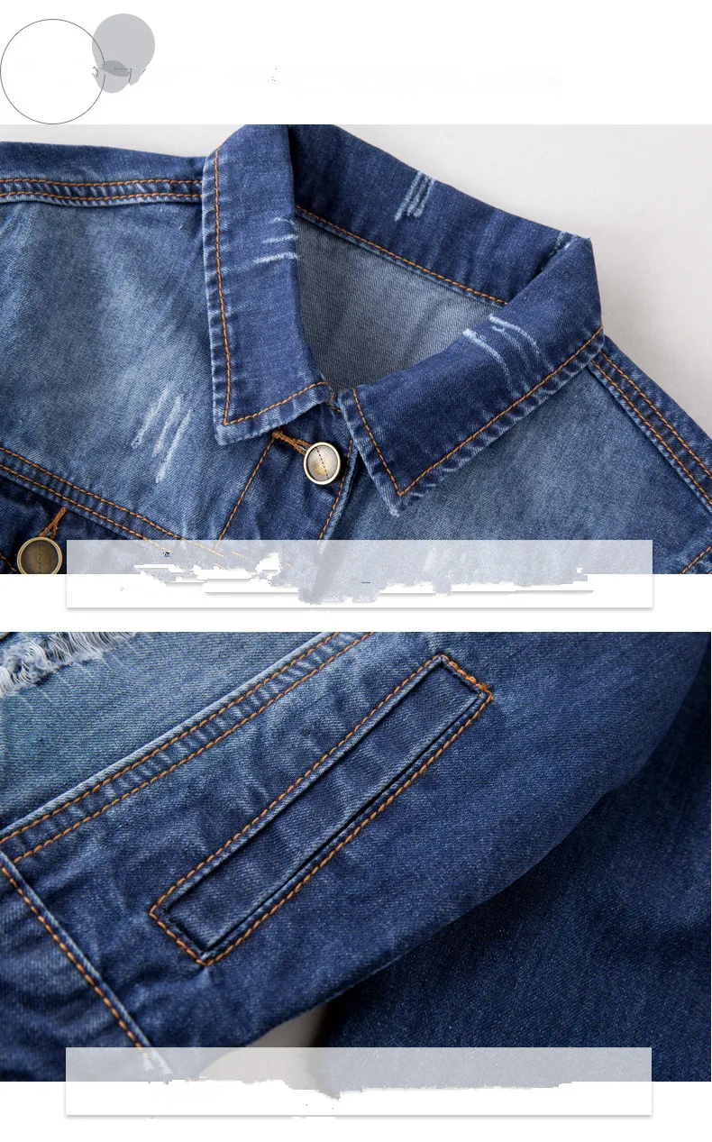 Брендовая Модная Джинсовая куртка для женщин 2017 плюс размер Осенняя ручная