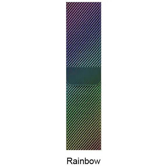 Rainbow Smochm Миланская Магнитная Петля Браслет из нержавеющей стали ремешок для Apple Watch iWatch 44 мм/42 мм/40 мм/38 мм серии 4/3/2/1 - Цвет: Rainbow