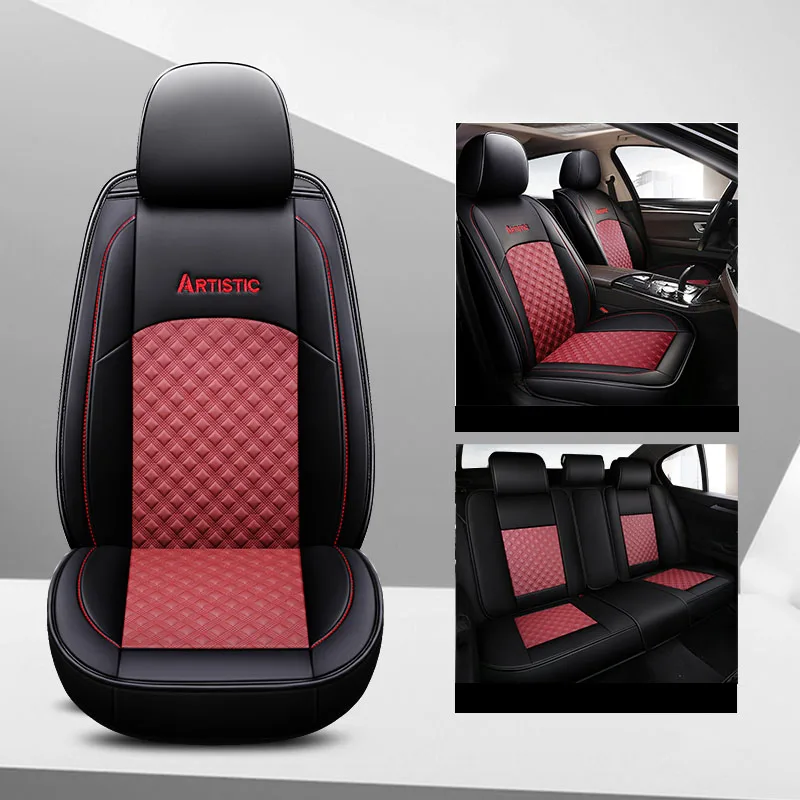 red Чехол для сидения автомобиля сиденье автомобиля кожаный чехол для ключей toyota 4runner Auris Touring Sports avensis t25 t27 caldina camry 40 50 - Название цвета: red