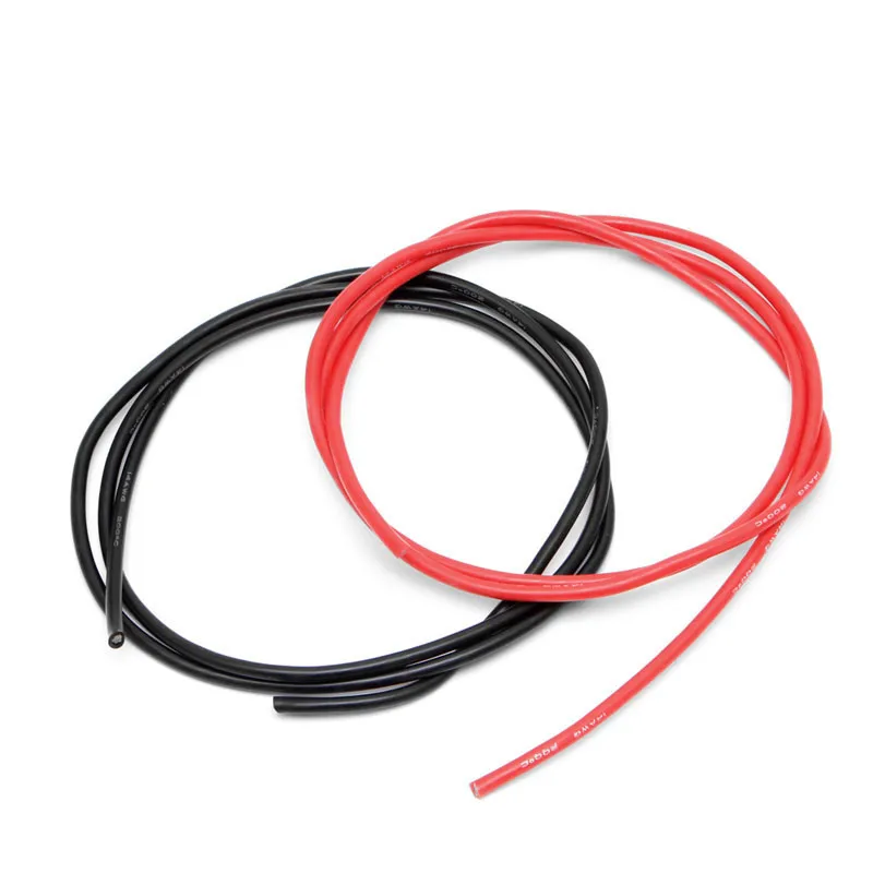 Таро 2 м/5 м 10 14AWG 14 Калибр Черный Красный силиконовый резиновый провод мягкий шнур