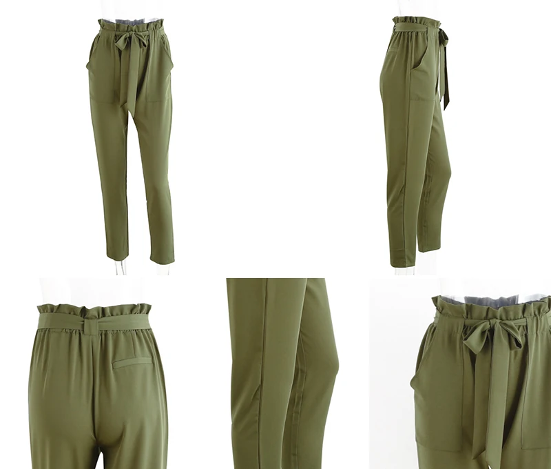 Simplee одежды OL шифон Высокая талия штаны-шаровары Для женщин stringyselvedge летний Стиль повседневные штаны женские новинка года черные брюки