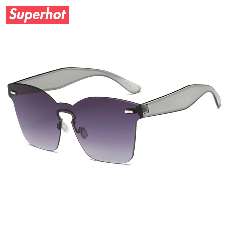 SUPERHOT Newest Women Sunglasses Flat top Square Glasses Vintage Big Frame Sun Acetate Gradient Unique Eyeglasses UV400 | Аксессуары для