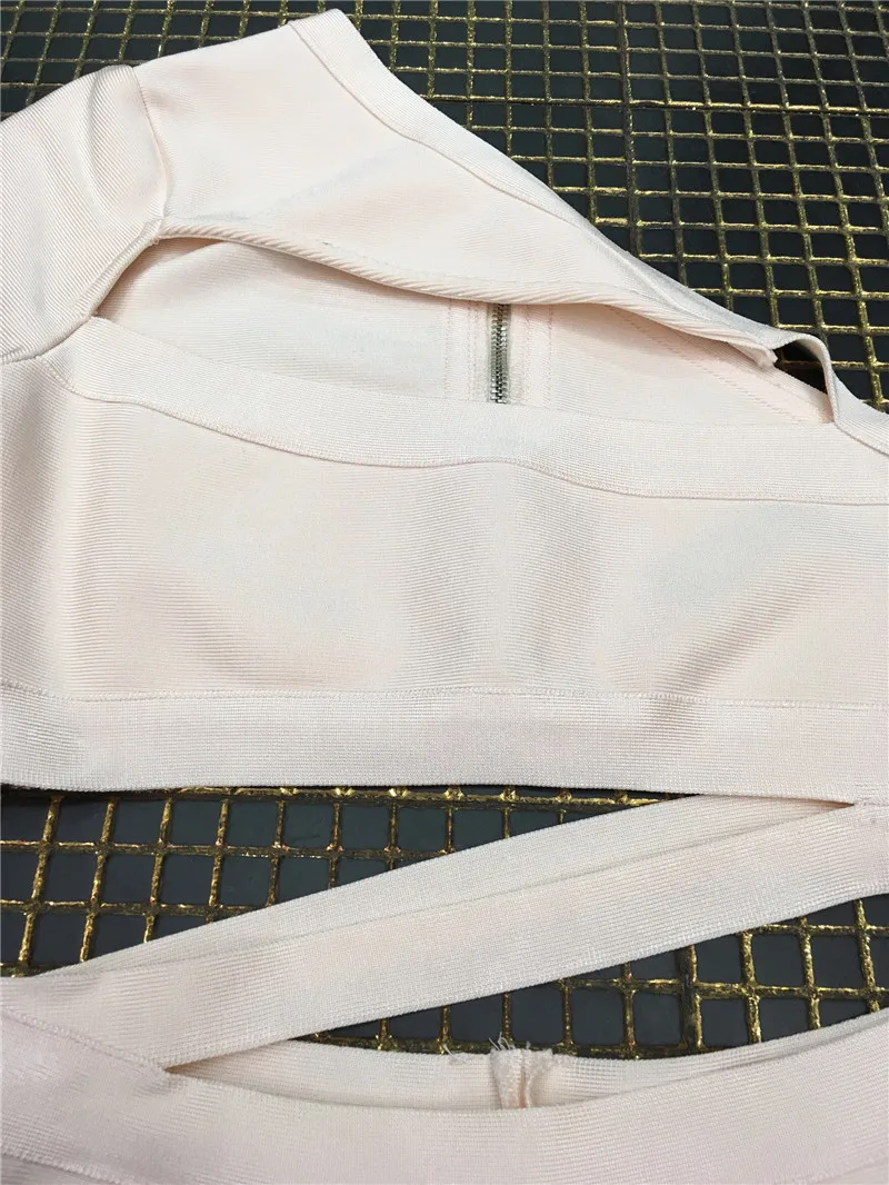 High Quality Celebrity One Shoulder Short Sleeve Hollow Out Rayon Bandage Bodysuit Women's Bikini